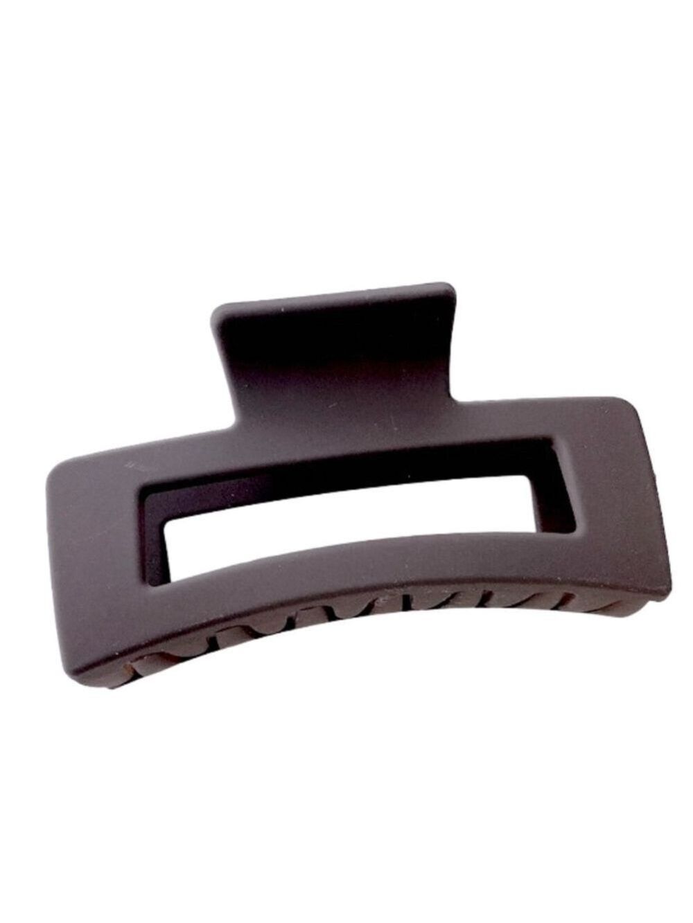 $10 (2 for $16) Large Solid Matte Smoky Brown Hair Claw Rectangular Crab Clip